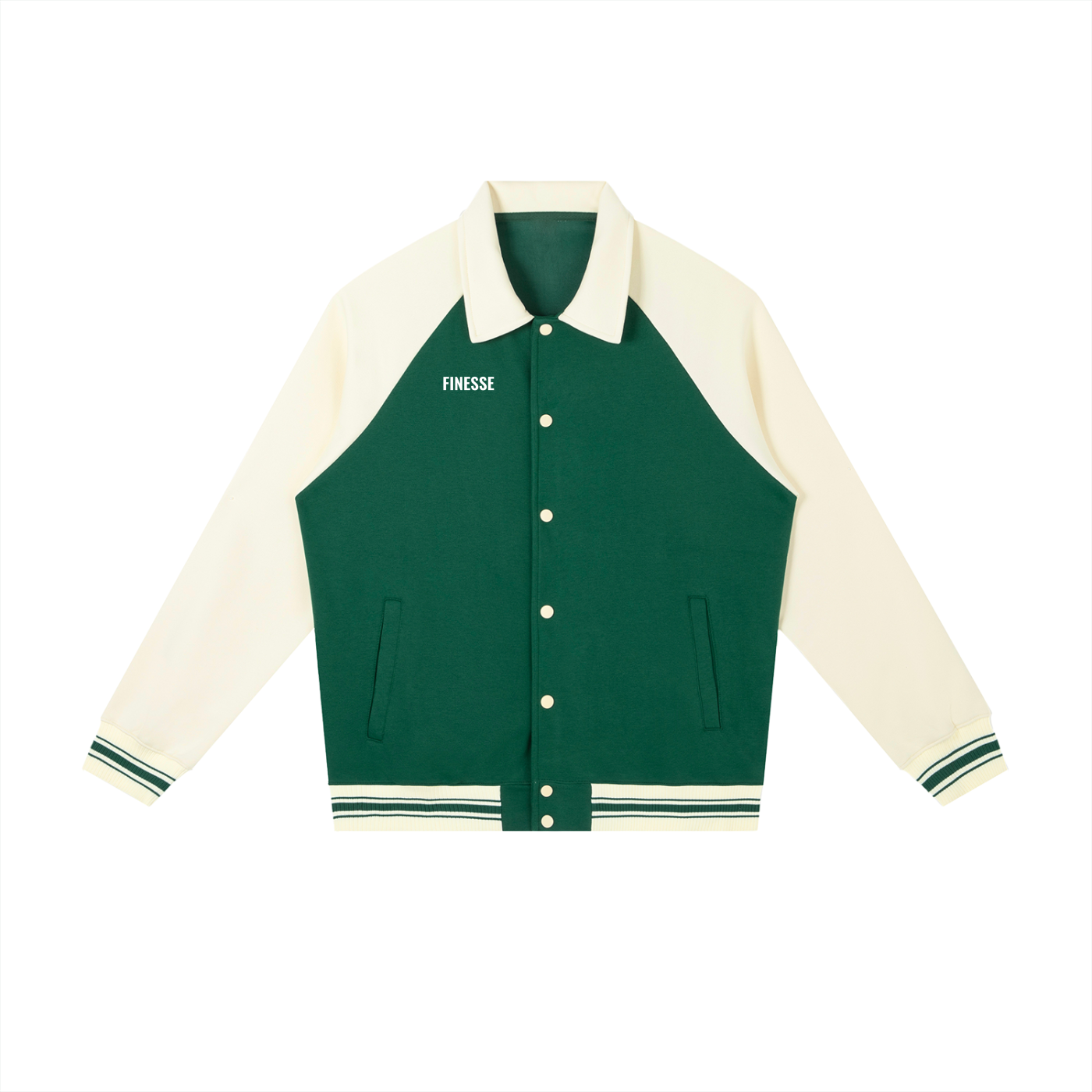 NYC Baseball Jacket - Green & White