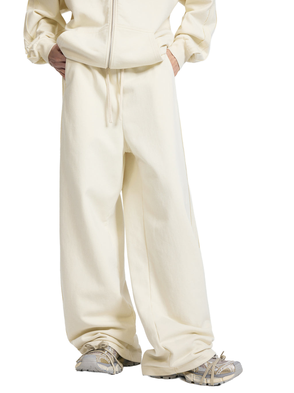 Contrast Tape Straight-Leg Sweatpants