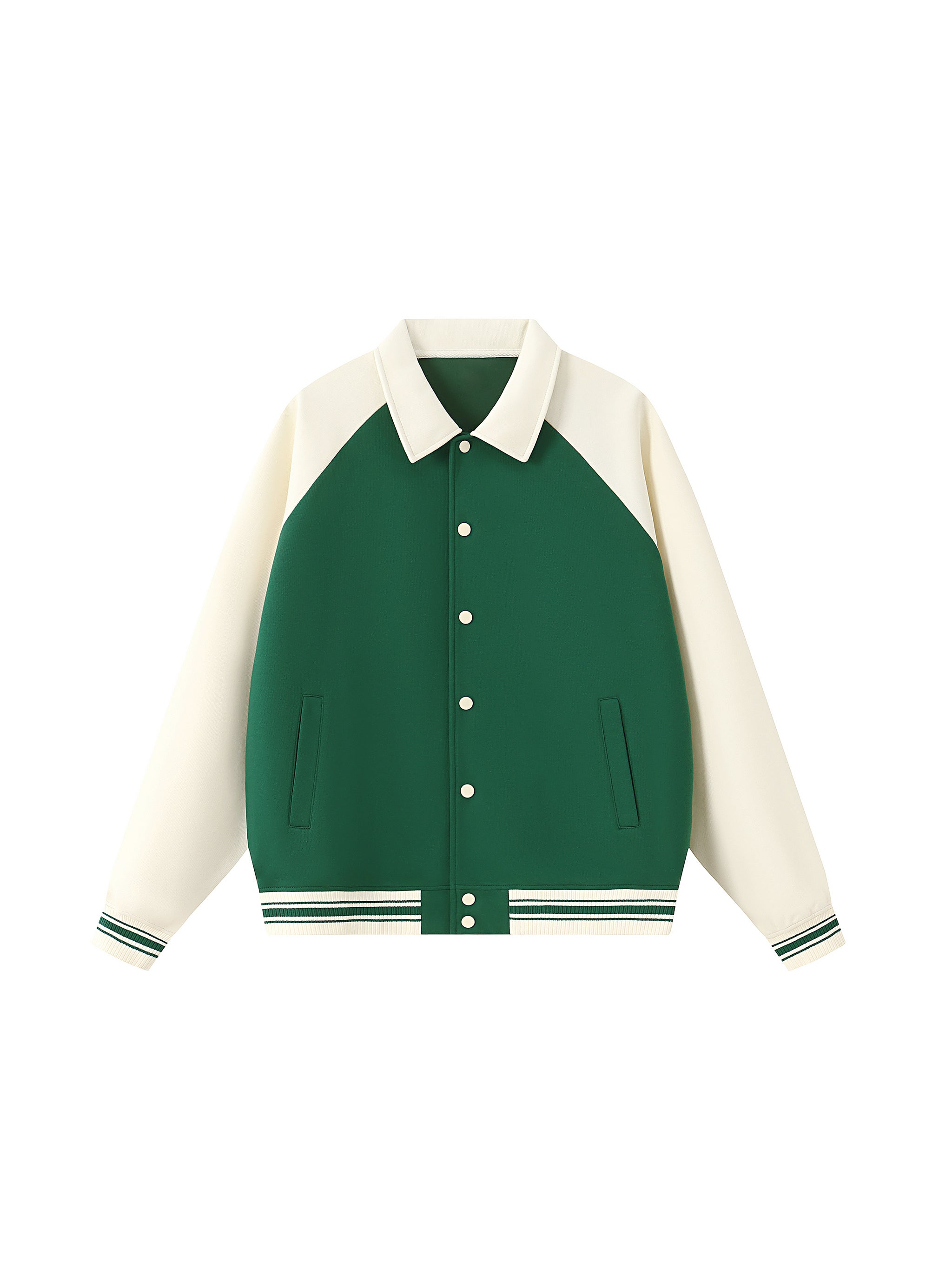NYC Baseball Jacket - Green & White